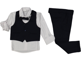 ERKEK 2/5 YAŞ BUHARA 3 DÜĞMELİ YELEKLİ TAKIM