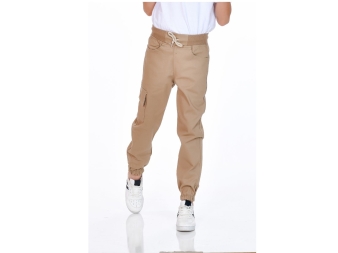 ERKEK 5/10 YAŞ İLKOKUL KARGO CEP LASTİK PAÇA KETEN PANTOLON