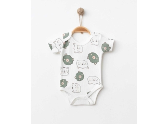 BEBE 0/9 AY KÜÇÜK YARIM KOL AYICIK KAFASI BADİ