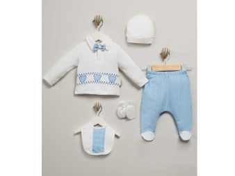 ERKEK 1/3 AY DOKUMA GARNİLİ 5 Lİ ZIBIN SET 