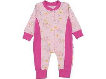 UNİSEX 3/9 AY FİL BASKI TULUM