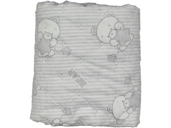 BEBEK 100*120 AYI BASKILI SİLİKON YORGAN