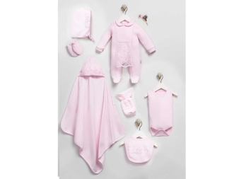 KIZ 1/3 AY ŞERİT DANTELLİ 7 Lİ ZIBIN SET 