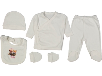 UNISEX 1/2 AY TİLKİ BASKILI 5 Lİ ZIBIN SETİ 