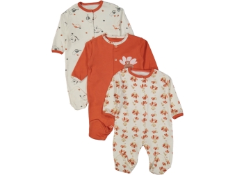 KIZ 3/9 AY ÇITÇITLI KUŞ BASKILI TULUM