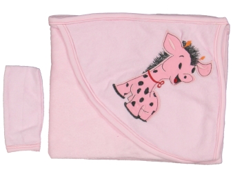 UNİSEX RENKLİ ZÜRAFA BASKILI HAVLU 