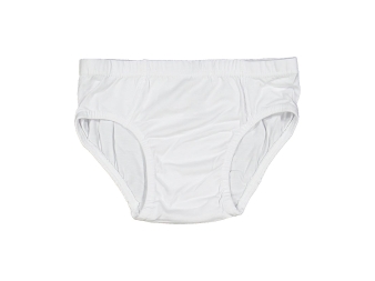 ERKEK 4/5 YAŞ BEYAZ LİKRALI KOM SLİP