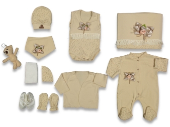 KIZ 0/3 AY 10 LU ORGANİK FİYONKLU LÜX SET