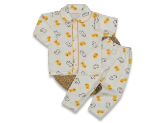 UNISEX 1/3 AY RAPORLU OYALI ÖRDEK ÇITÇITLI PİJAMA