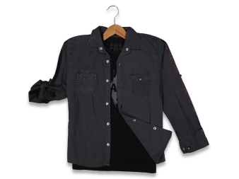 ERKEK 8/12 YAŞ KOL BASKILI PİEFTİ GÖMLEK 