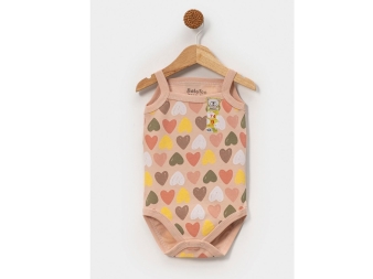 KIZ 1/9 AY IP ASKILI RENKLI KALP DESENLI KUCUK BAD