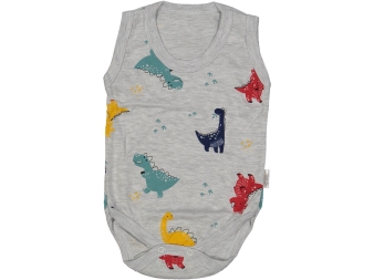 UNISEX 3/9 AY DİNO ASKILI KÜÇÜK BADİ