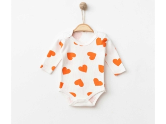 UNISEX 3/9 AY BÜYÜK KALP KOLLU KÜÇÜK BADY