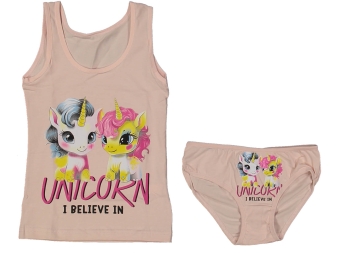 KIZ 2/3 YAŞ BASKILI SLİP TAKIM