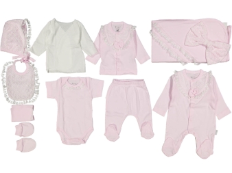 KIZ 1/3 AY FİYONKLU DANTELLİ 10'LU ZIBIN SET