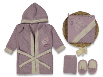 KIZ 12/12 AY CUTE BEAR BORNOZ SET